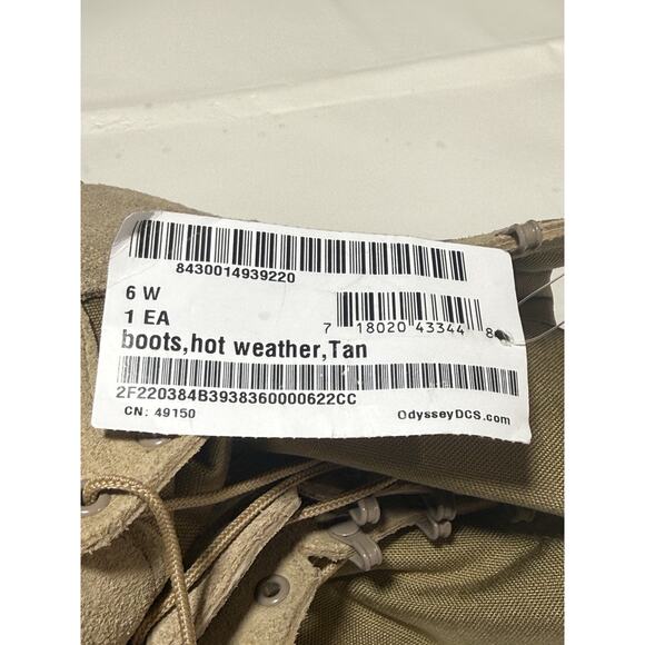 6 Wo's Military Hot weather steel Toe Combat boot, TAN - Picture 10 of 16